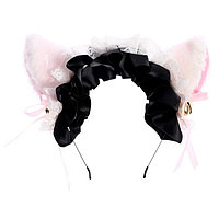 Карнавальный ободок «Аниме ушки» с чёрной повязкой