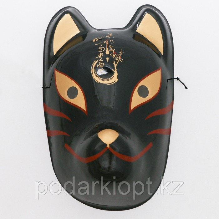 Карнавальная маска "Лисица аниме", цвет чёрный - фото 1 - id-p116191835