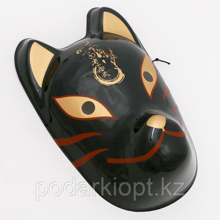 Карнавальная маска "Лисица аниме", цвет чёрный - фото 2 - id-p116191835
