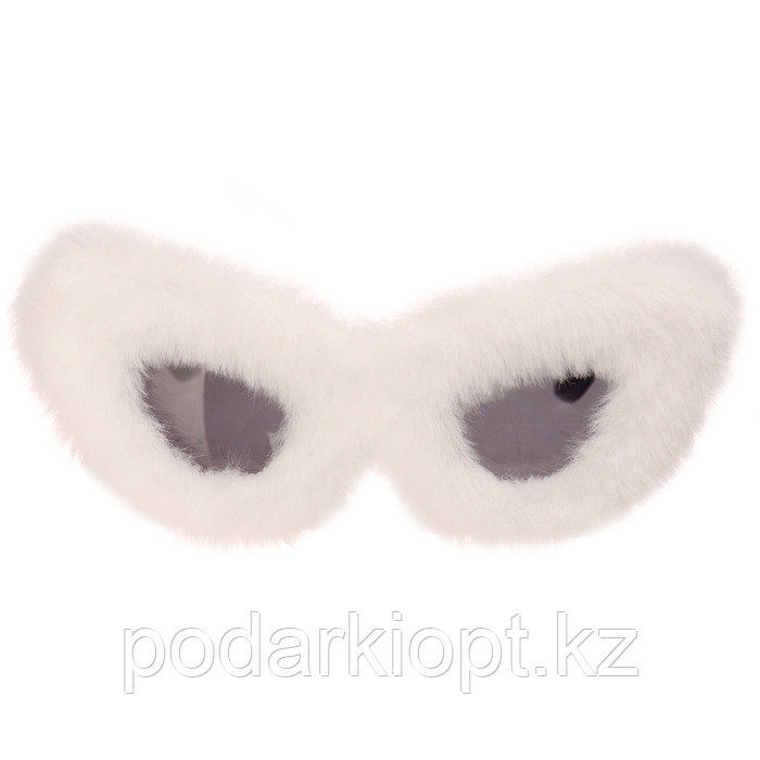 Карнавальные очки «Меховые», цвет белый - фото 2 - id-p116192829