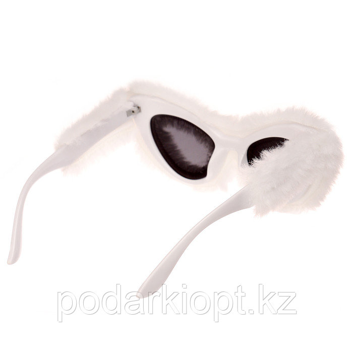 Карнавальные очки «Меховые», цвет белый - фото 3 - id-p116192829