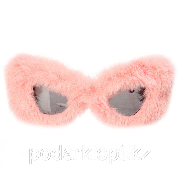 Карнавальные очки «Меховые», цвет розовый - фото 2 - id-p116192844
