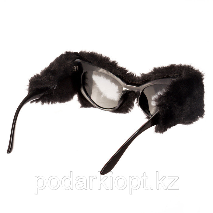 Карнавальные очки «Меховые», цвет чёрный - фото 3 - id-p116192893