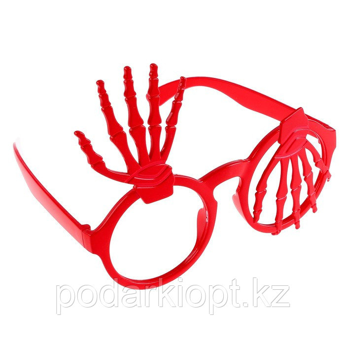 Карнавальные очки «Руки», цвет красный - фото 1 - id-p116191064