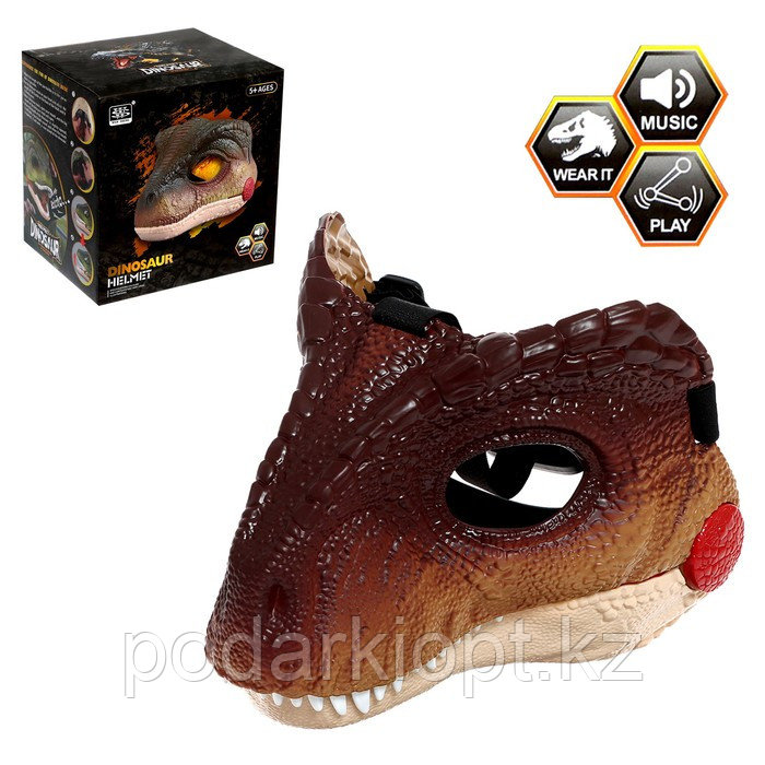 Интерактивная маска динозавра «Раптор», звуковые эффекты, работает от батареек - фото 1 - id-p116191987