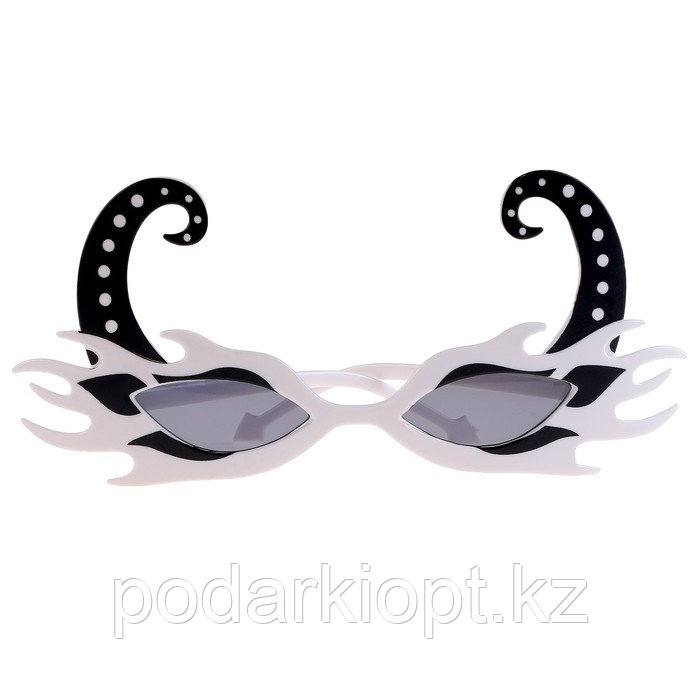 Карнавальные очки «Рога», цвет белый - фото 2 - id-p116191077