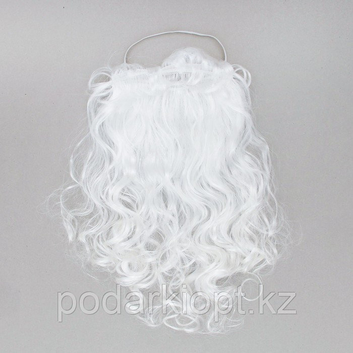 Карнавальная борода «Дедушка Мороз», на резинке, 50 г, 47 см - фото 1 - id-p116187534