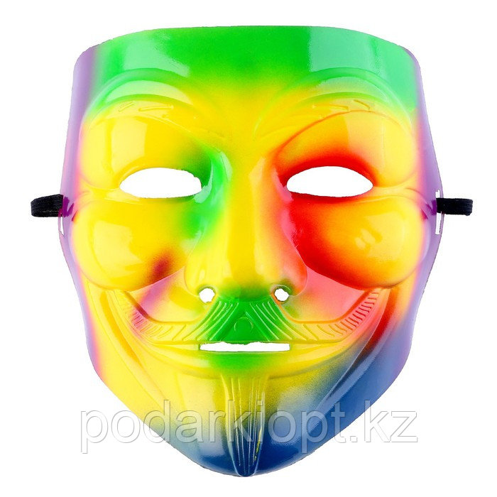 Карнавальная маска «Гай Фокс» разноцветная - фото 1 - id-p116191167