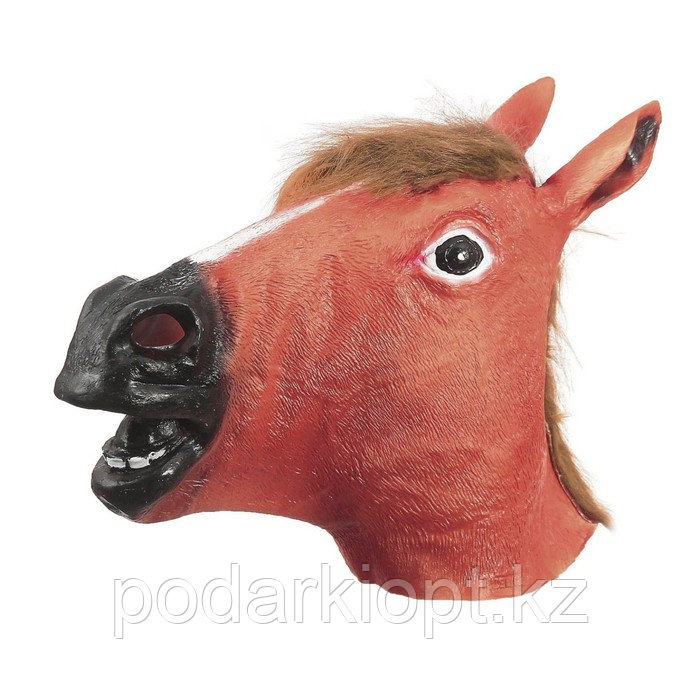 Карнавальная маска «Лошадь», цвет коричневый - фото 1 - id-p116187621