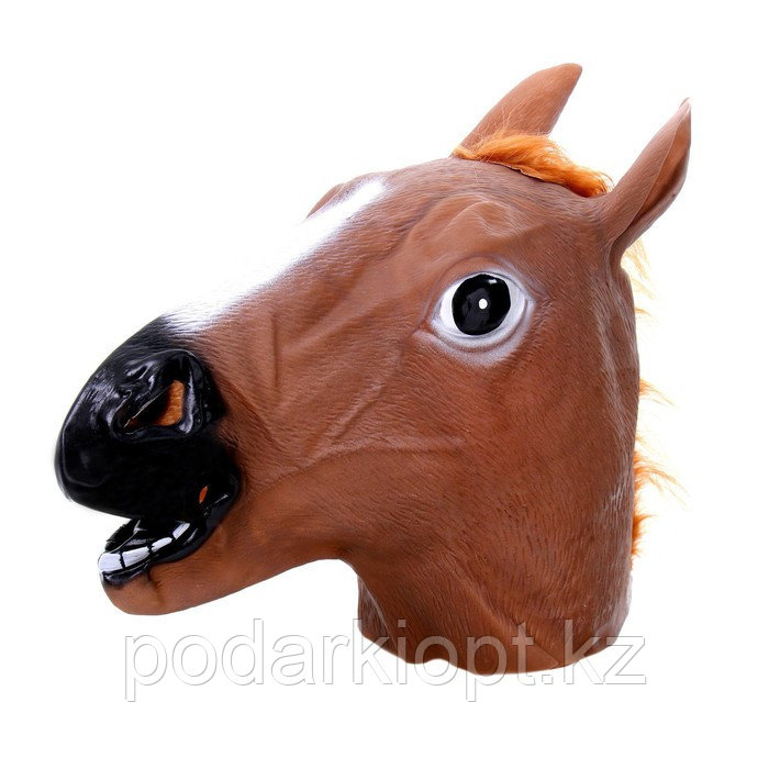 Карнавальная маска «Лошадь», цвет коричневый - фото 2 - id-p116187621