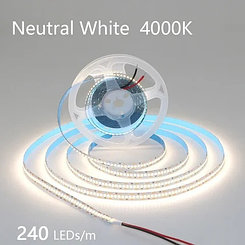 Светодиодная лента 12В 2835 16Вт/м 4000K 10м IP20 240 led