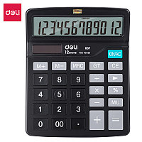 Калькулятор настольный DELI "E837", 12 разрядный, черный