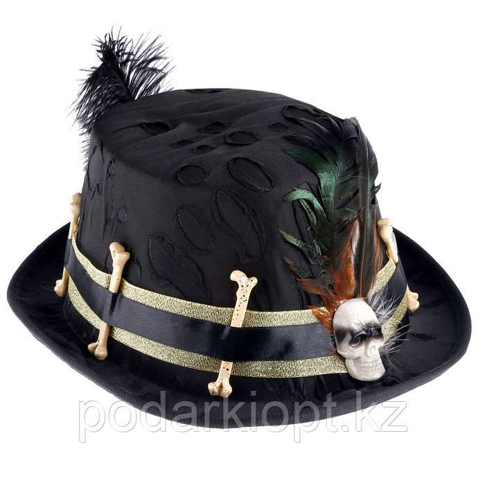 Карнавальная шляпа "Пират" с пером, р-р 56-58 - фото 1 - id-p116192156