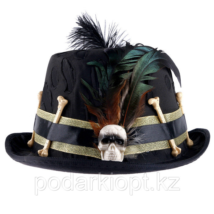 Карнавальная шляпа "Пират" с пером, р-р 56-58 - фото 2 - id-p116192156
