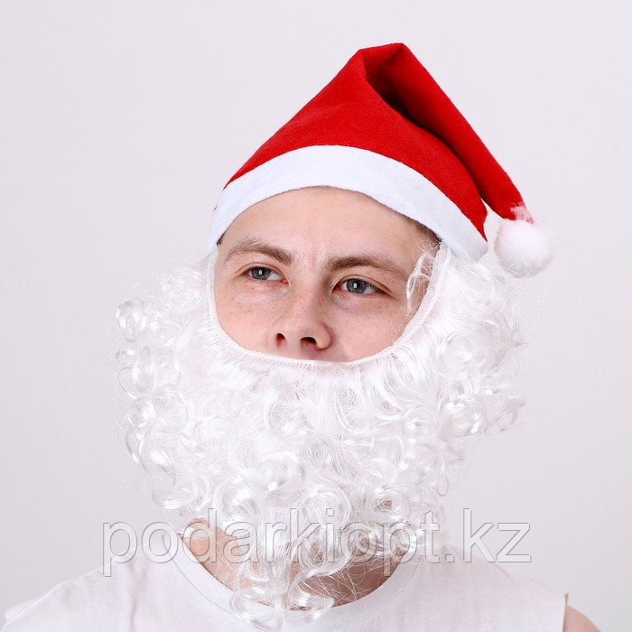Колпак с бородой «Дед мороз» - фото 1 - id-p116191265