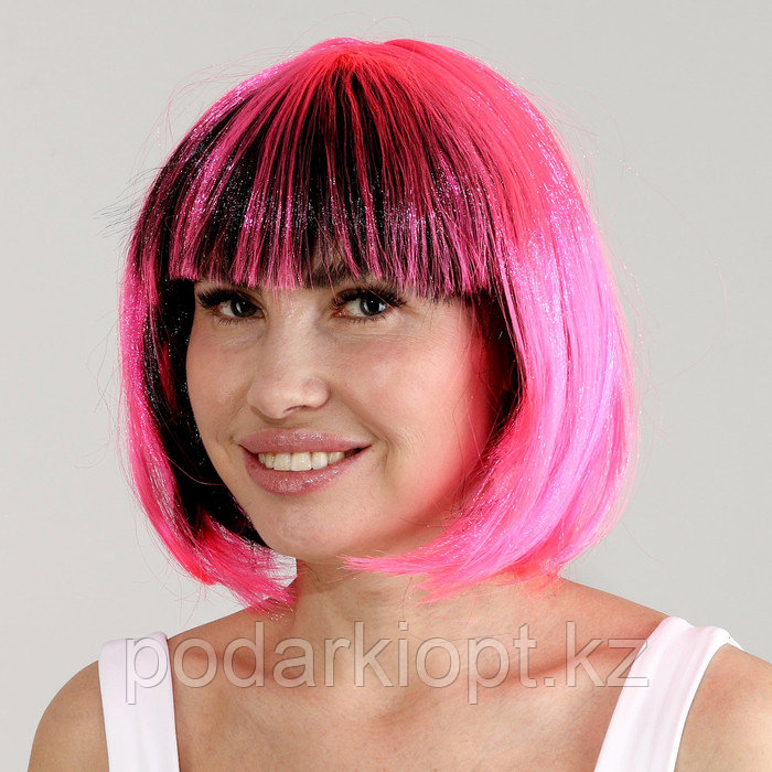 Карнавальный парик «Милашка», цвет чёрно-розовый - фото 2 - id-p116192182