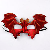 Карнавальная маска "Летучая мышь", цвет красный