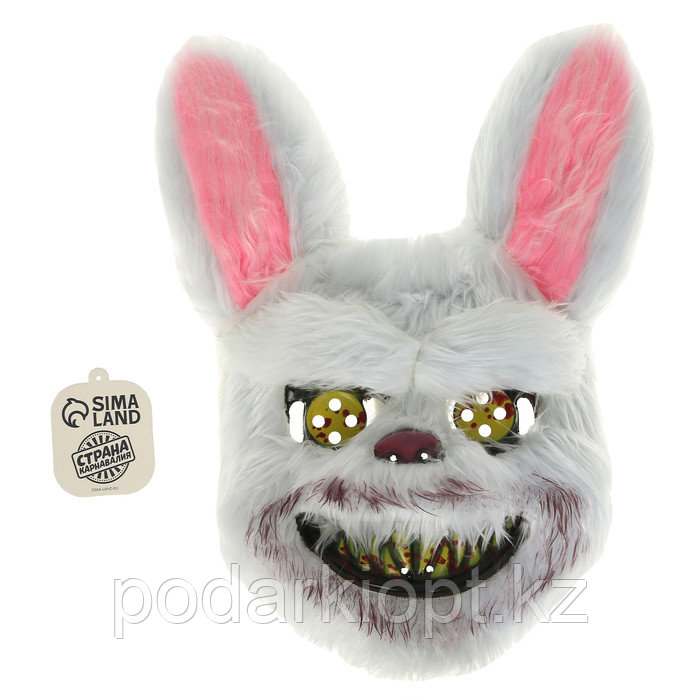 Карнавальная маска «Страшный заяц», цвет белый - фото 3 - id-p116192308