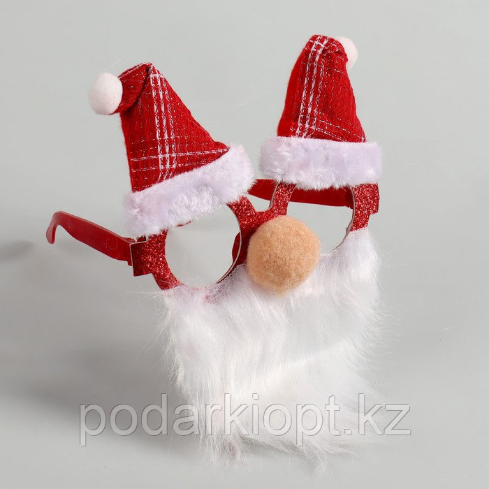Карнавальные очки «Дед Мороз», в колпачке - фото 1 - id-p116188810