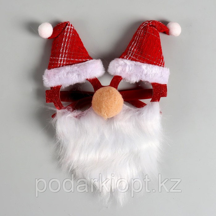 Карнавальные очки «Дед Мороз», в колпачке - фото 2 - id-p116188810
