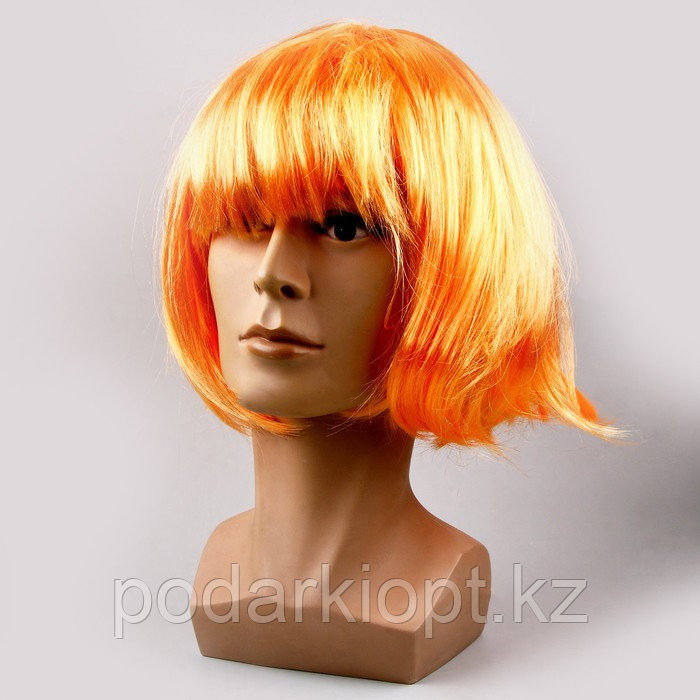 Карнавальный парик «Каре», цвет рыжий, вес 100 гр - фото 1 - id-p116192325