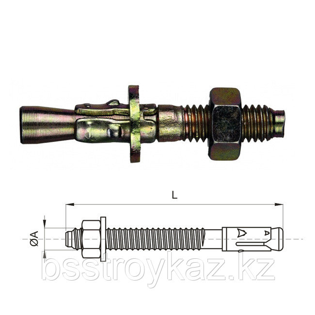 Клиновой анкер Wam стальной, фото 1