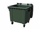 Контейнер для мусора 660 л ТБО пластиковый, большой мусорный бак с крышкой, мусорный евроконтейнер для мусора, фото 7