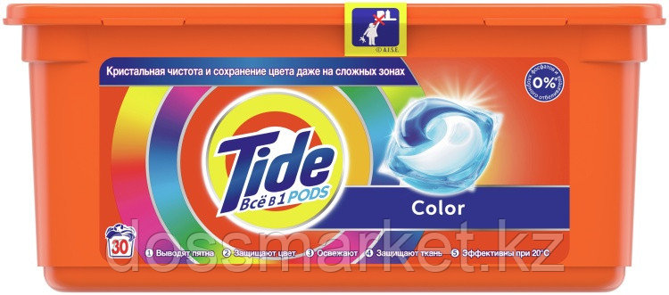 Капсулы для стирки Tide Color 30 шт - фото 1 - id-p116212412
