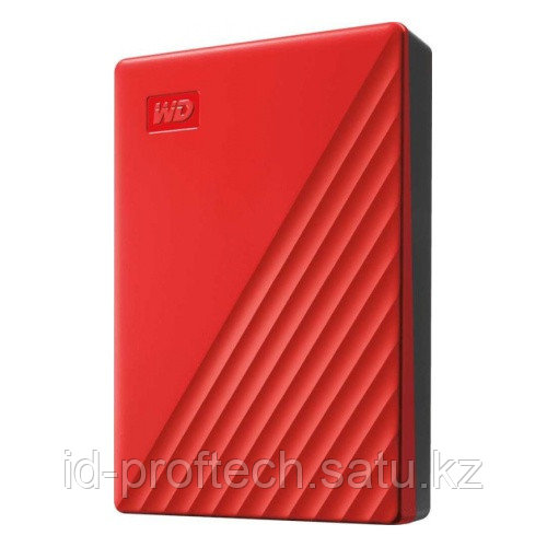 Внешний HDD Western Digital 4Tb My Passport 2.5* USB 3.1 Цвет: Красный WDBPKJ0040BRD-WESN - фото 1 - id-p116212504