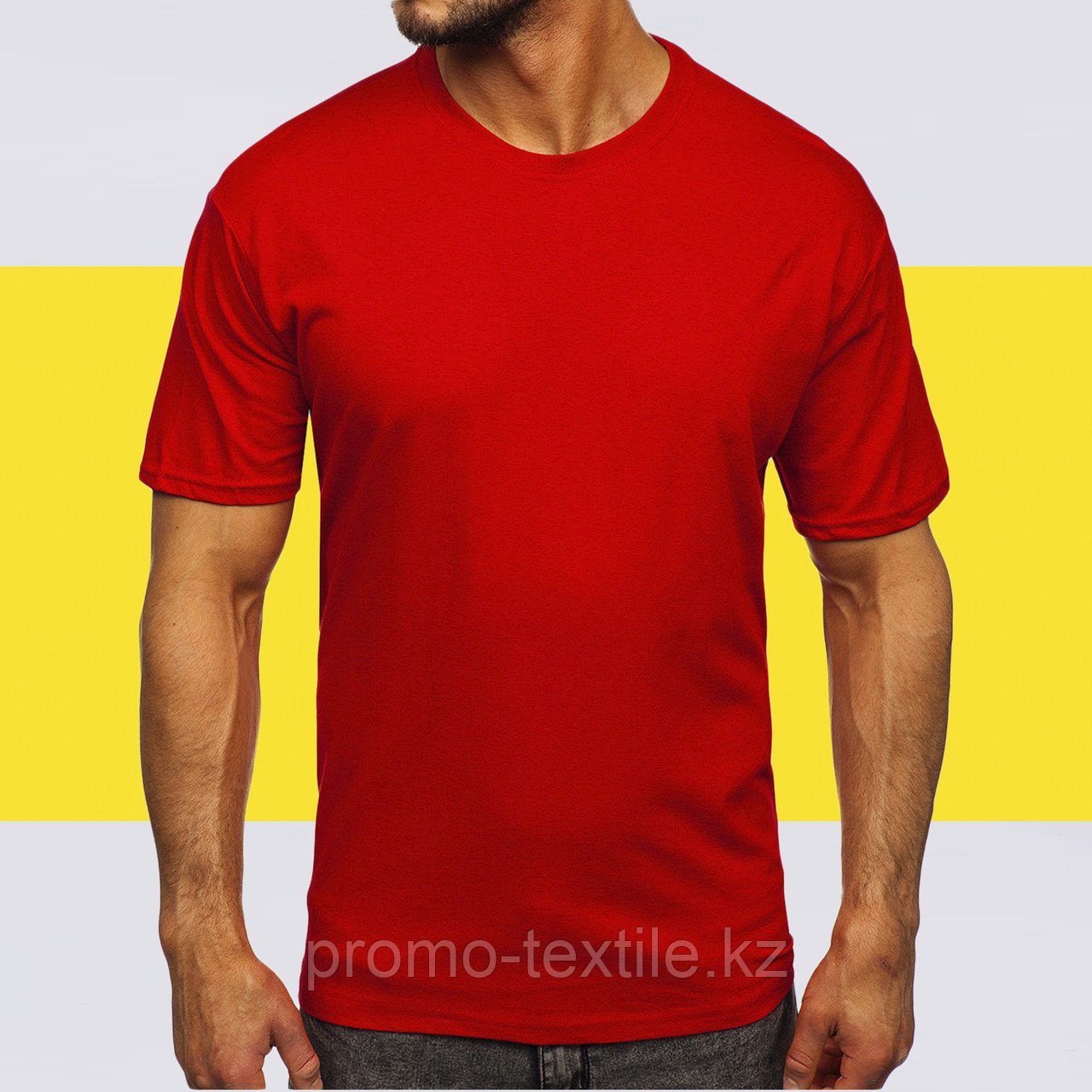 Футболка красного цвета 2XL |  Красная базовая Футболка (125гр плотности) | Футболка унисекс хлопок