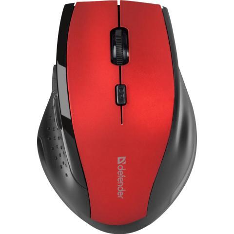 Беспроводная мышь Defender Accura MM-365 красный,6 кнопок,800-1600 dpi - фото 1 - id-p116220138