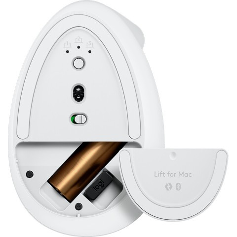 LOGITECH Lift Bluetooth Vertical Ergonomic Mouse - OFF-WHITE/PALE GREY - фото 4 - id-p116220250