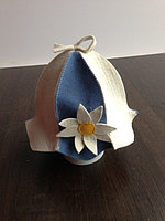Шляпа Колокольчик Цветы под NEW голубой