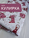 Ткань кулирка, принт Гуси трикотажное полотно 1м, фото 2