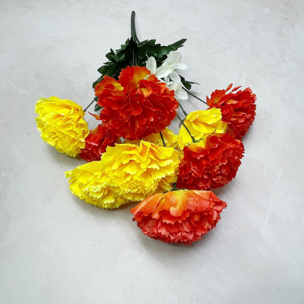Искусственные цветы Хризантема 50 см желтые и красные - фото 5 - id-p116225367