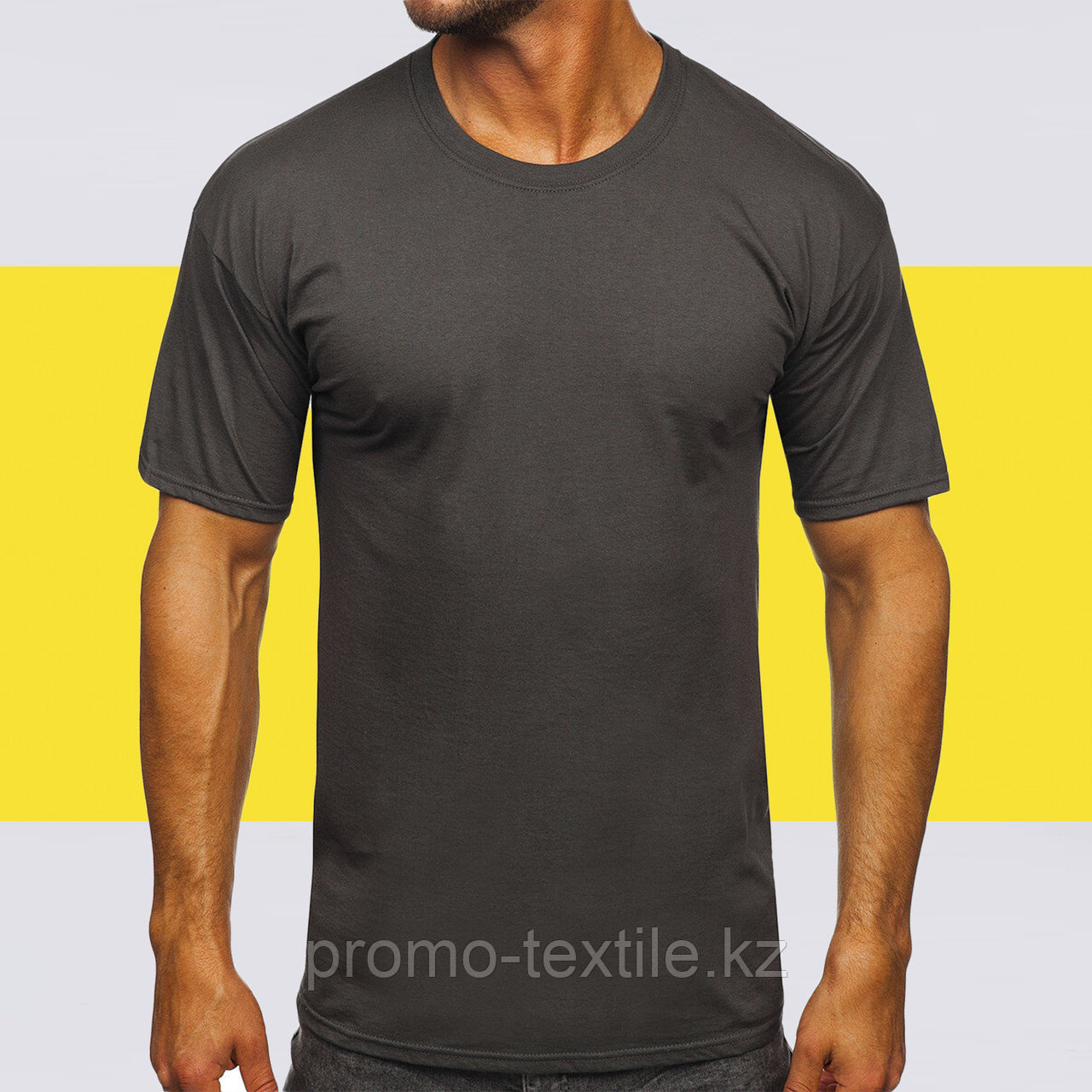 Футболка серого цвета S | Футболка серый графит базовая  (125гр плотности) | Футболка хб