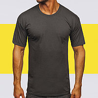 Футболка серого цвета S | Футболка серый графит базовая (125гр плотности) | Футболка хб