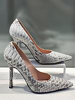 Классические элегантные женские туфли змеиная кожа. Качественная женская обувь в Алматы. 36