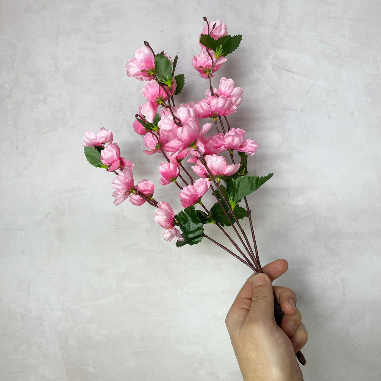 Искусственные цветы ветка сакуры 40 см розовые - фото 7 - id-p116231635