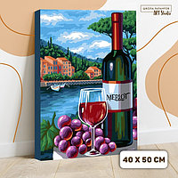 Картина по номерам на холсте с подрамником «Вино» 40 × 50 см
