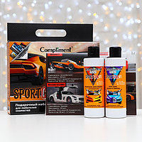 Набор Compliment Kids Sportcar #1: гель для душа и ванны, 200 мл + шампунь для волос, 200 мл + карточки со