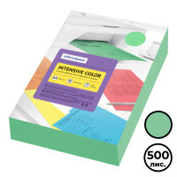 Бумага OfficeSpace "Intensive Color", А4, 80 г/м2, 500 листов, зеленый - фото 1 - id-p116231853