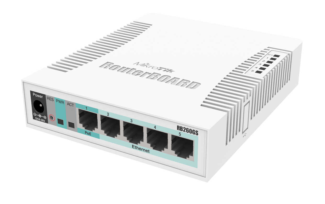 Коммутатор MikroTik RouterBOARD RB260GS (CSS106-5G-1S)