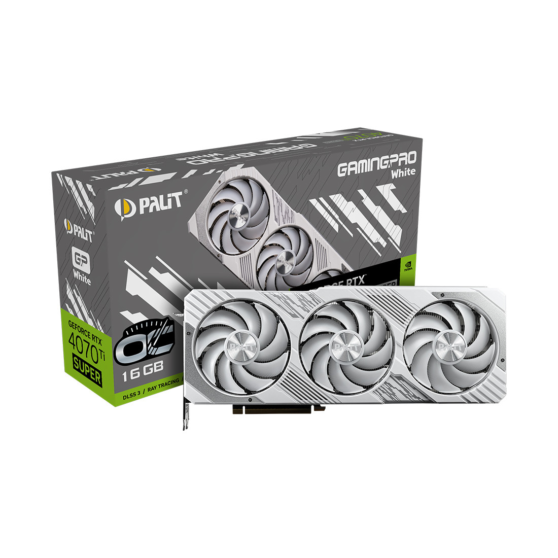 Видеокарта PALIT RTX4070Ti SUPER GAMINGPRO WHITE OC 16GB (NED47TST19T2-1043W) - фото 1 - id-p116231940