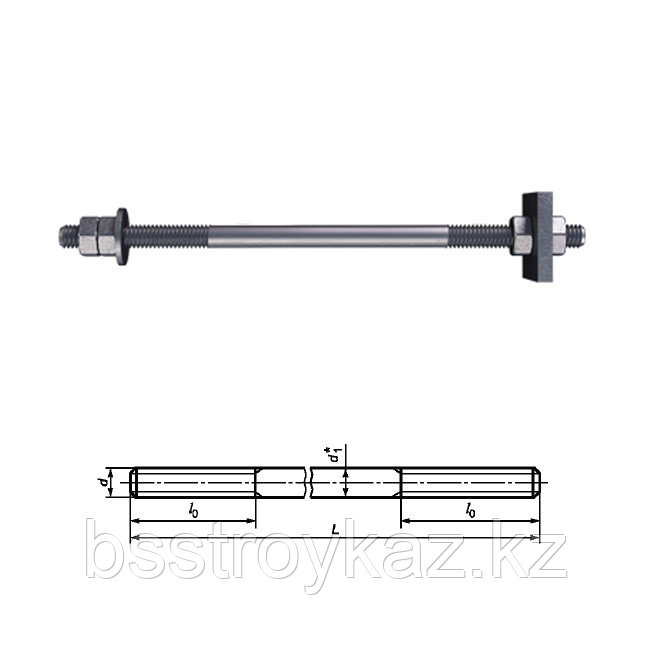 Болт фундаментный прямой ГОСТ 24379.1 2012 тип 5, фото 1