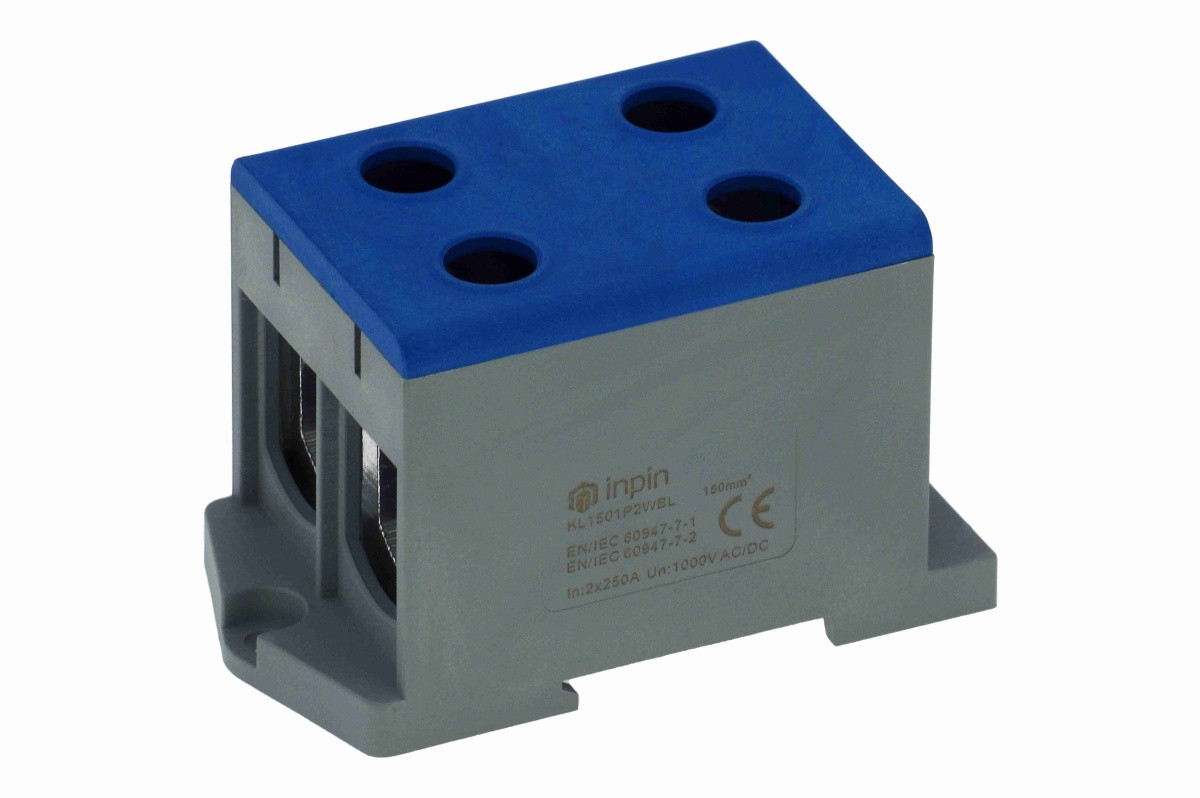 KL1501P2WBL INPIN Клемма 4 подключения 25-150мм² 1000V 250/320А синяя