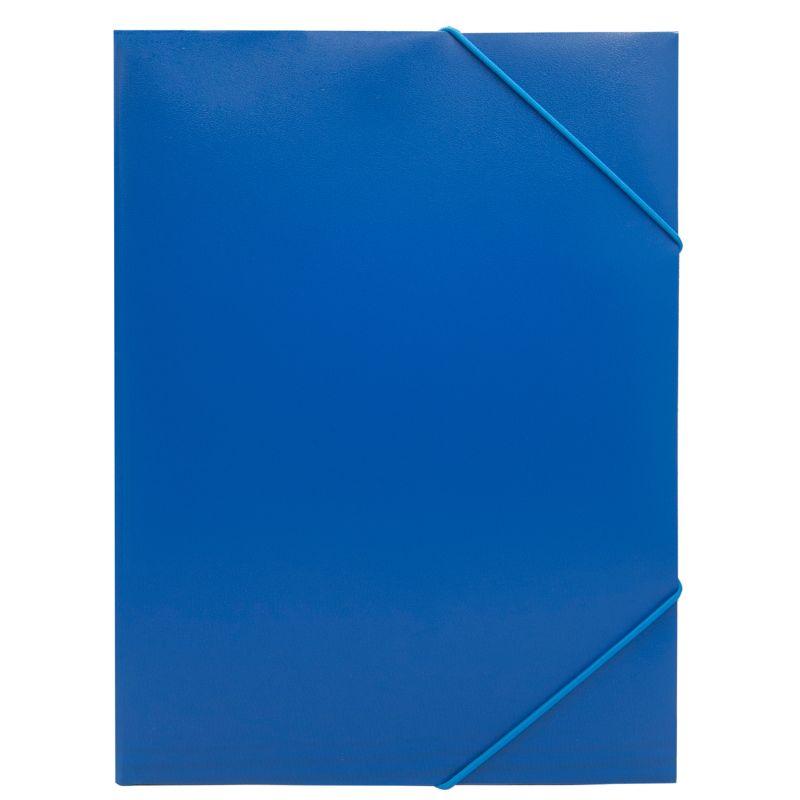Папка на резинке BURO, А4 пластиковая, 500 мкм, корешок 15 мм., синяя - фото 1 - id-p116233994