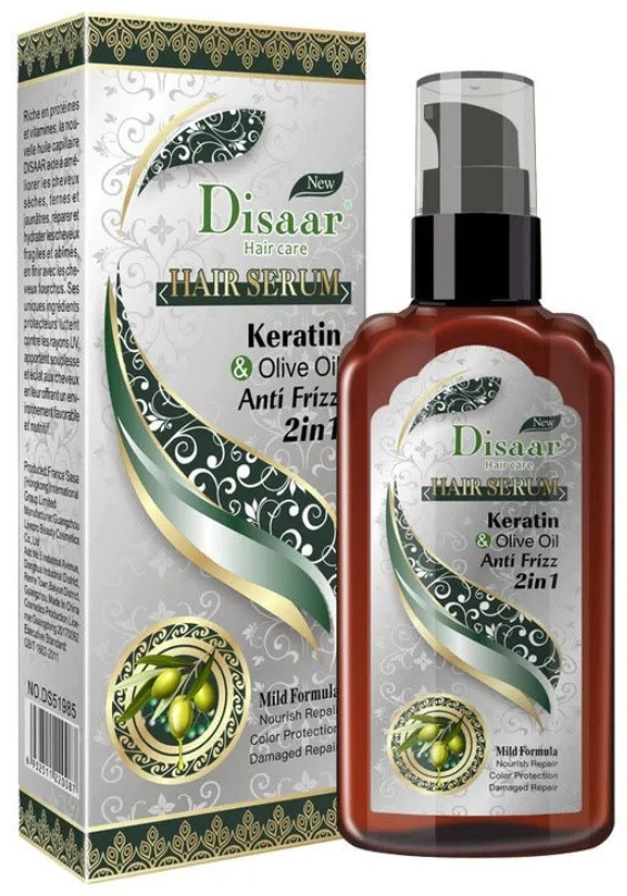 DISAAR Keratin Olive Oil Anti Frizz Mild Formula сыворотка 120 мл - фото 1 - id-p116235029