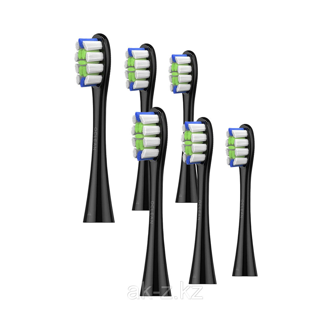 Сменные зубные щетки Oclean Plaque Control Brush Head (6-pk) Black - фото 1 - id-p116040525