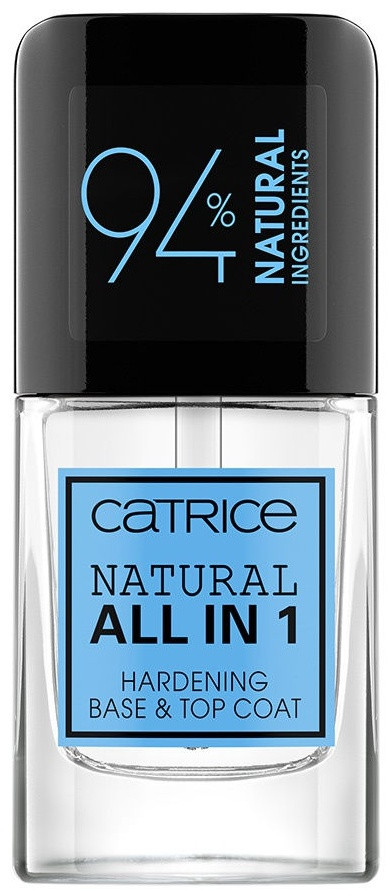 Catrice базовое покрытие, верхнее покрытие Natural All In 1 Hardening Base & Top Coat прозрачный глянцевое 10
